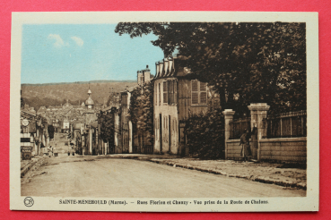 Ansichtskarte AK Sainte Menehould 1910-1930 Rues Florion et Chanzy, Route de Chalons Frankreich France 51 Marne